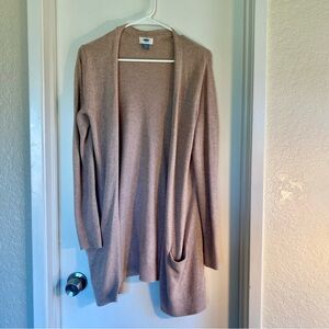 Two Old Navy Women's Beige & Black Open Front Cardigans Size S